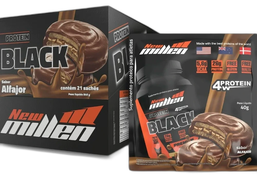 Whey 4W Protein Black New Millen