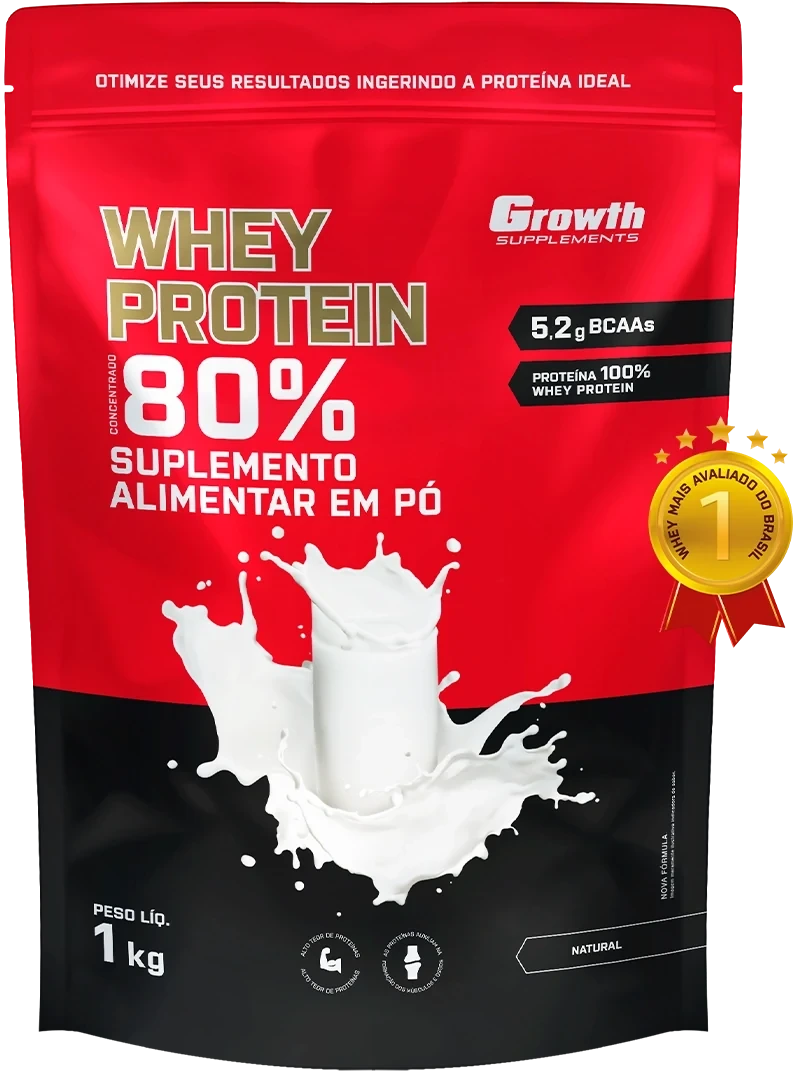 Whey Concentrado 80% Natural Growth Supplements